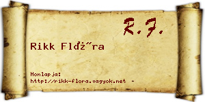 Rikk Flóra névjegykártya